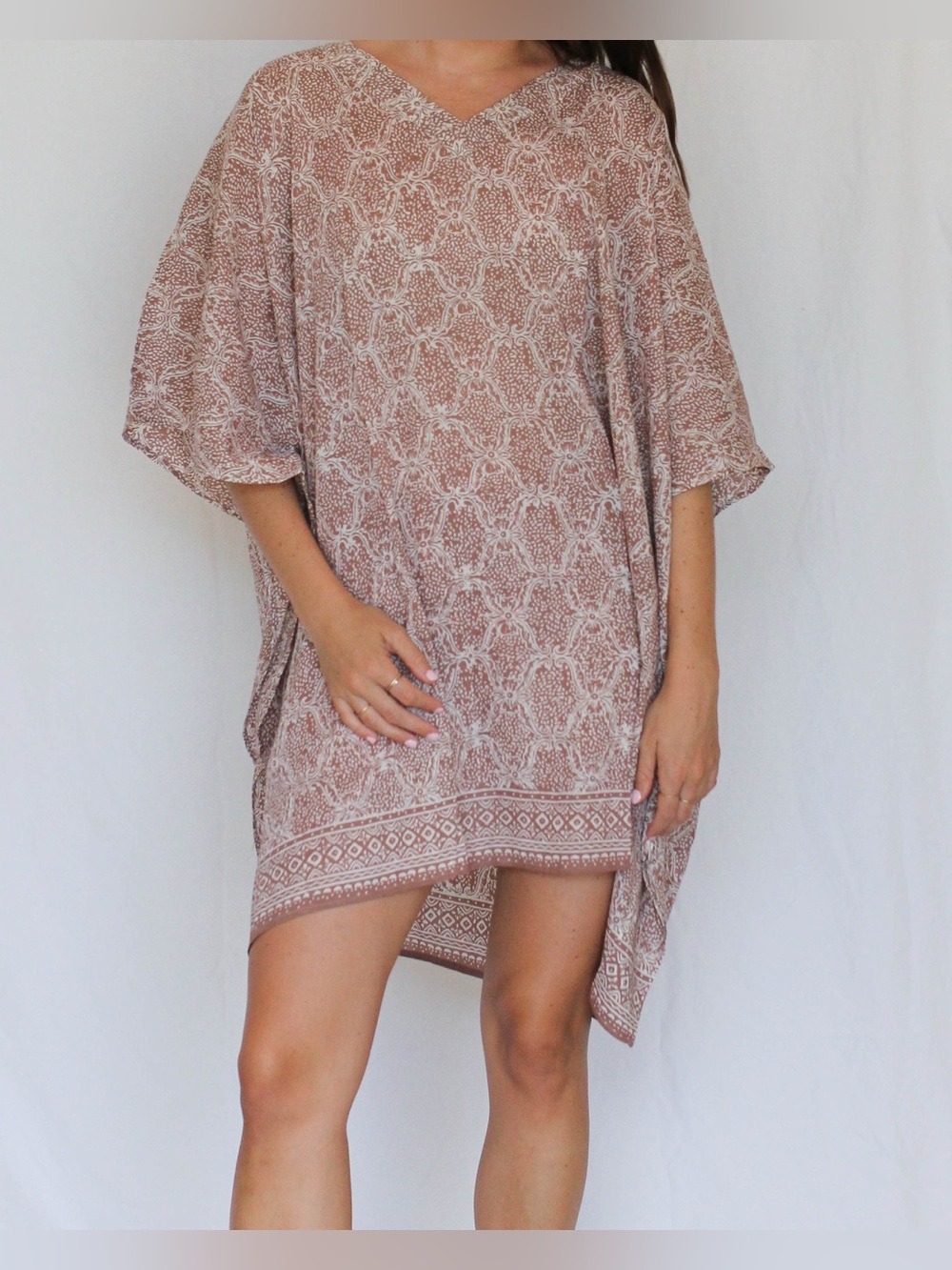 🌺 Retail $127 Bu Tiki Printed Kaftan Dress